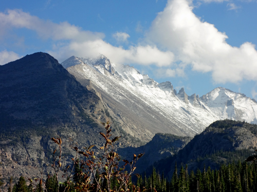 Longs Peak as seen form Bear Lake at Rocky Mountain National Park